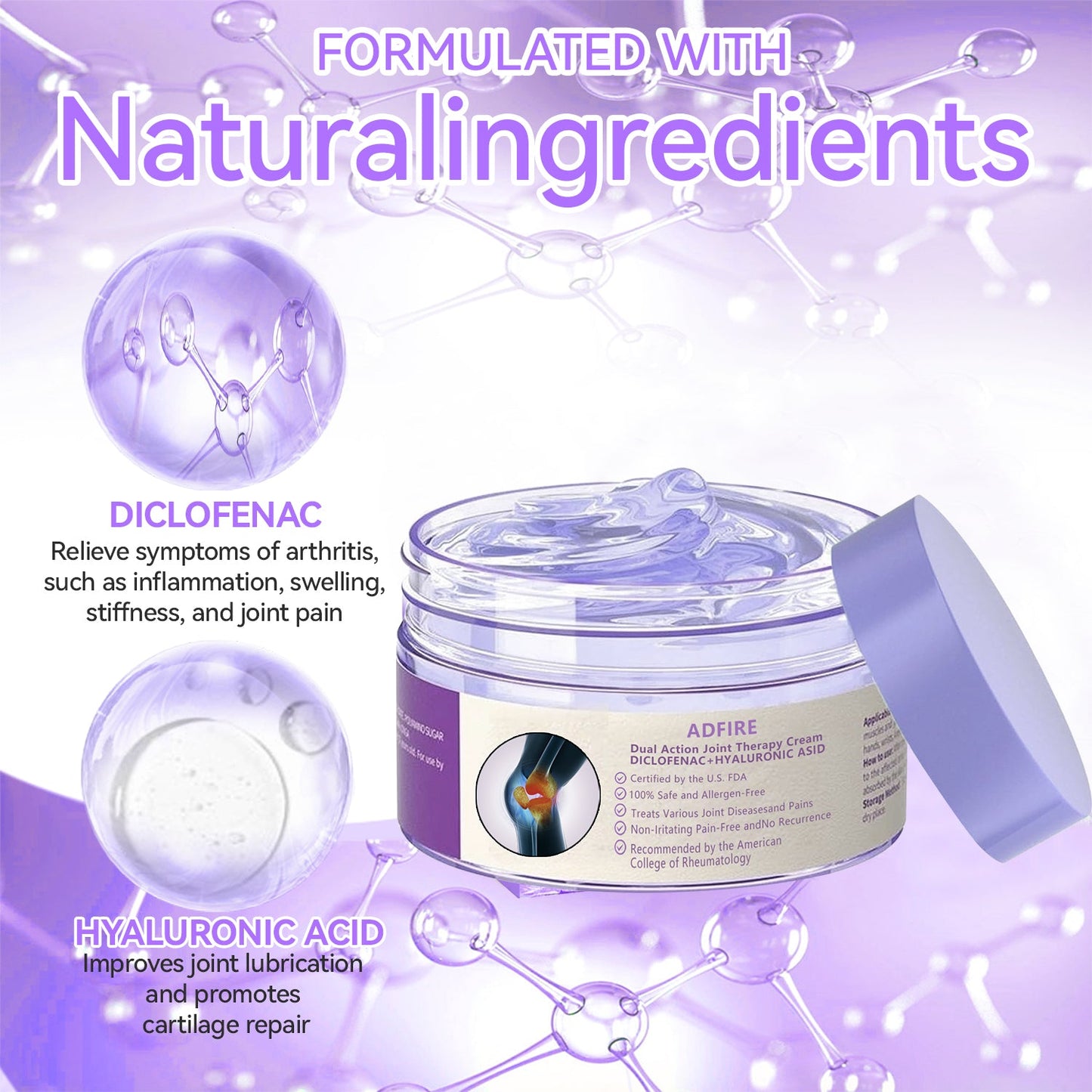 ADFIRE® 7 Day Rapid Joint & Bone Therapy Cream USA Orthopedics (AAOS) Approved