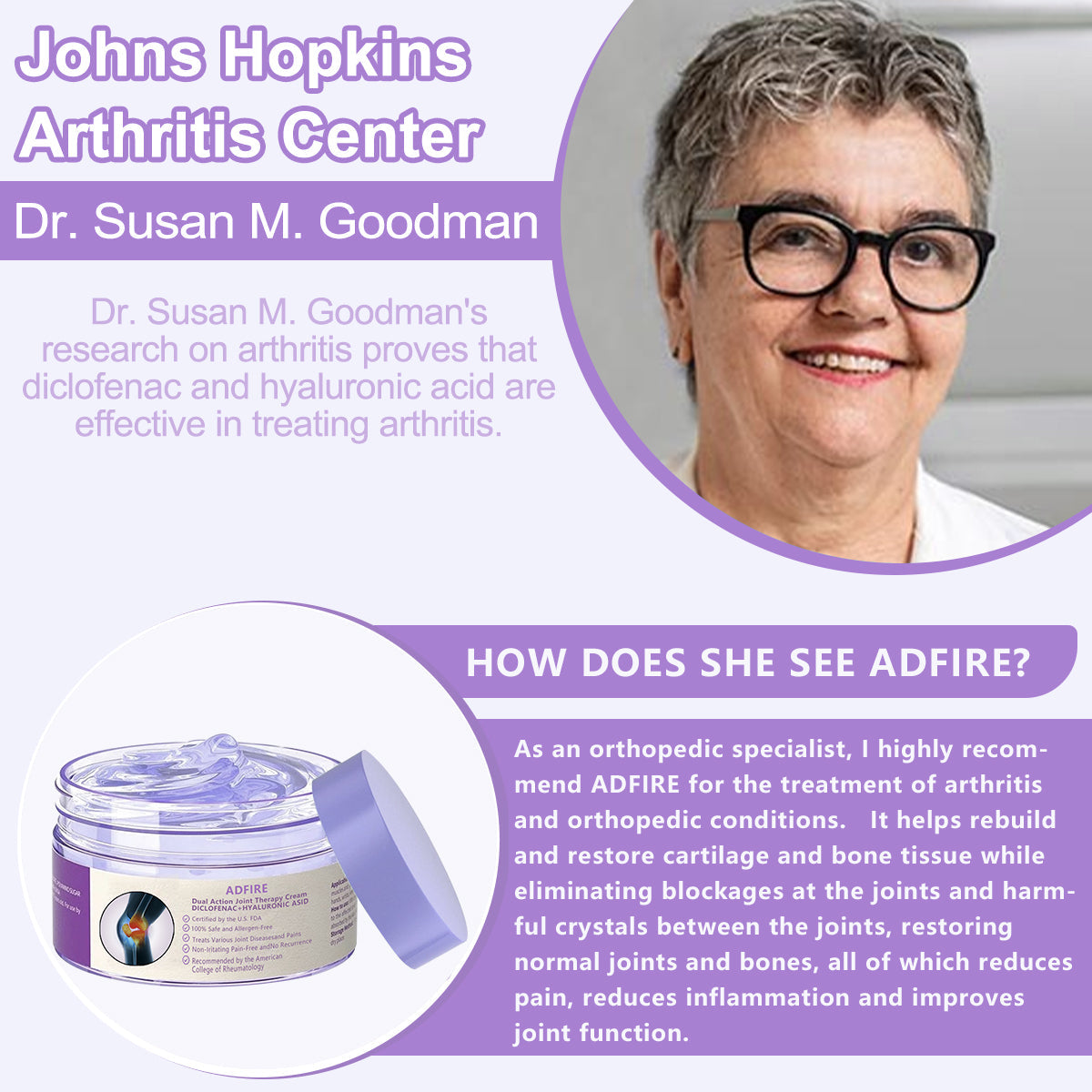 ADFIRE® 7 Day Rapid Joint & Bone Therapy Cream USA Orthopedics (AAOS) Approved